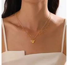 18K Stainless Steel Tarnish Free Heart Necklace | 40NK9566