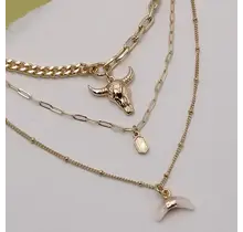 Bull Horn Multi Layer Necklace | 80N243