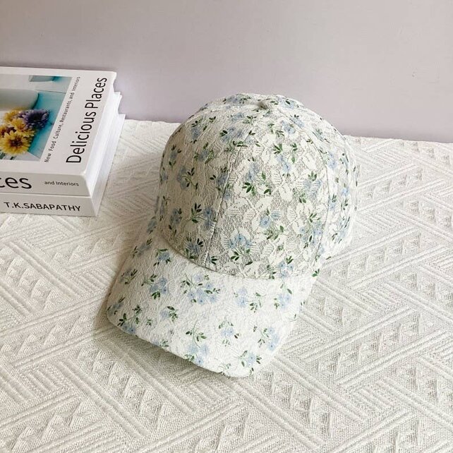 Floral Casual Baseball Cap | 40HW736 - Blue