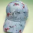 Floral Jean Casual Baseball Cap | 40HW741 - Blue