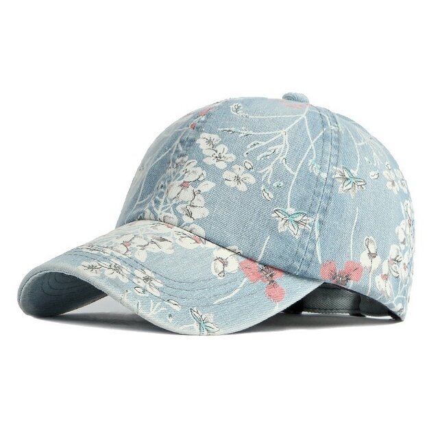 Floral Jean Casual Baseball Cap | 40HW741 - Blue