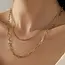 Titanium Steel Non-Tarnish Layered Chain Necklace | 40NK331