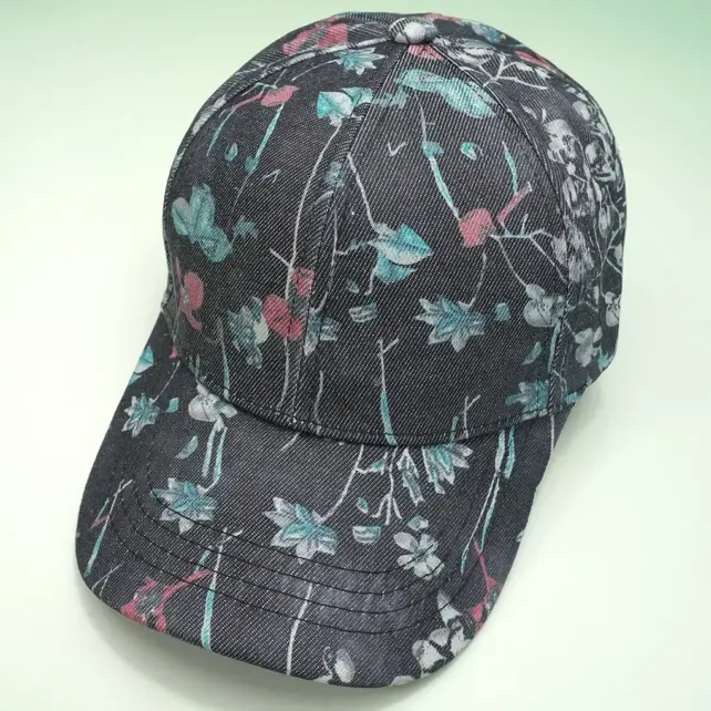 Floral Jean Casual Baseball Cap | 40HW741 - Black