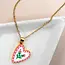 18K Stainless Steel Tarnish Free Waterproof Neck | 40NK9503 - Heart