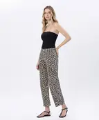 Kate High Rise Leopard Print Barrel Jeans
