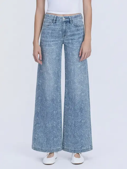 Olivia High Rise Floral Print Wide Leg