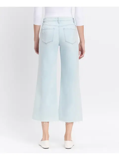 Olivia High Rise Crop Wide Leg Jeans - Light
