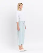 Olivia High Rise Crop Wide Leg Jeans - Light