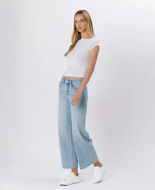 Olivia High Rise Light Wash Wide Leg Jeans