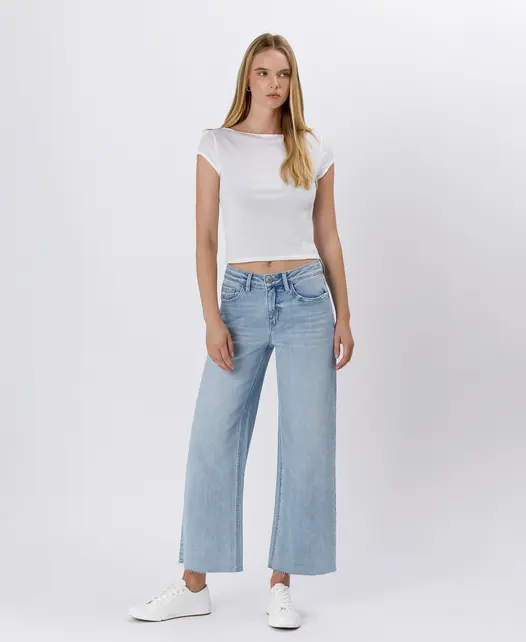 Olivia High Rise Light Wash Wide Leg Jeans