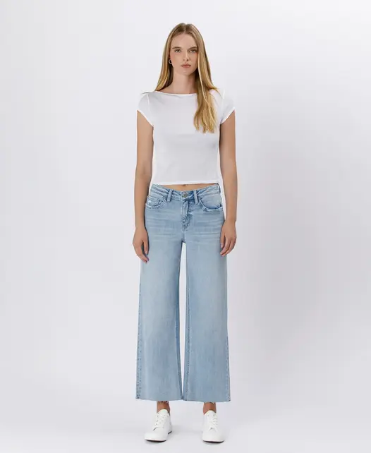 Olivia High Rise Light Wash Wide Leg Jeans
