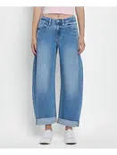 Kate Double Cuffed Barrel Jeans
