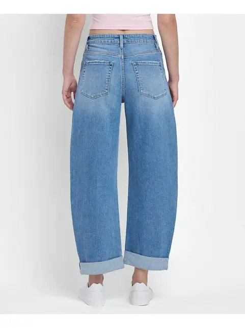 Kate Double Cuffed Barrel Jeans