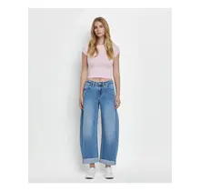 Kate Double Cuffed Barrel Jeans