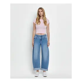 Kate Double Cuffed Barrel Jeans