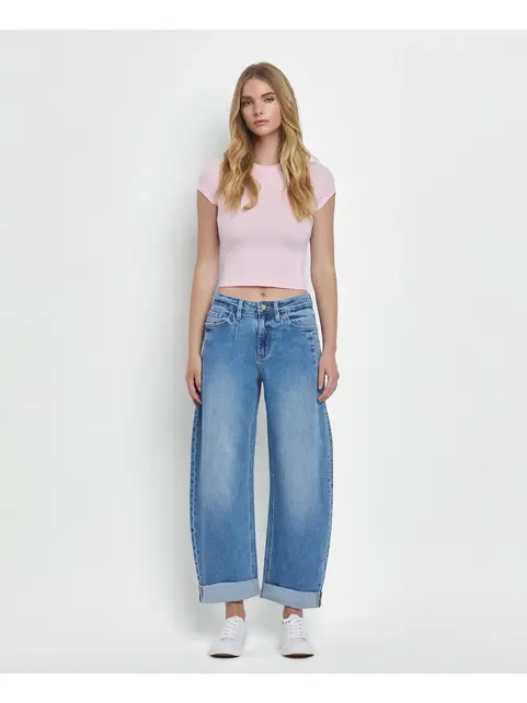 Kate Double Cuffed Barrel Jeans