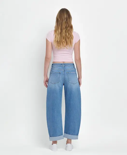 Kate Double Cuffed Barrel Jeans