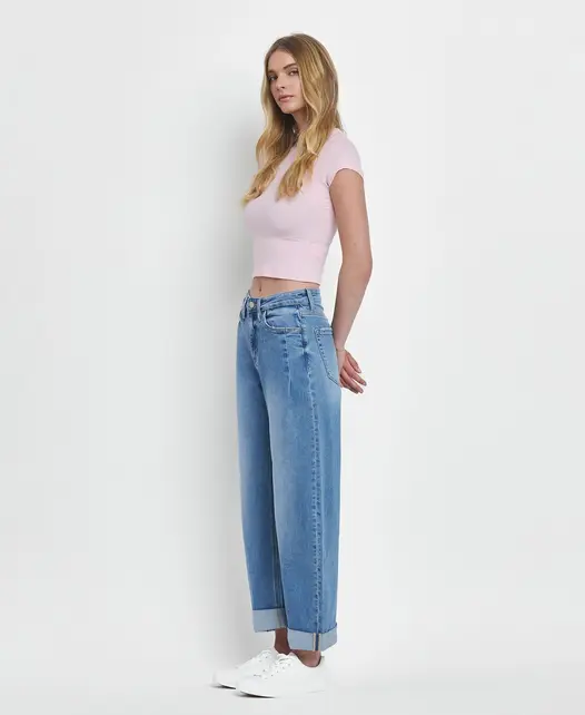 Kate Double Cuffed Barrel Jeans