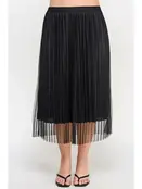 Plus Size Tulle A-Line Midi Skirt