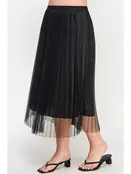 Plus Size Tulle A-Line Midi Skirt