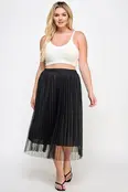 Plus Size Tulle A-Line Midi Skirt