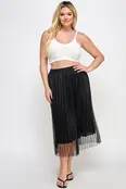 Plus Size Tulle A-Line Midi Skirt