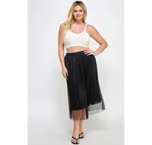 Plus Size Tulle A-Line Midi Skirt