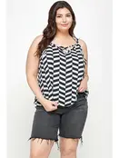 Plus Size Geometric Tank