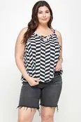 Plus Size Geometric Tank
