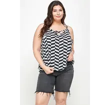 Plus Size Geometric Tank