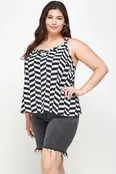 Plus Size Geometric Tank