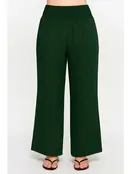 Plus Size Smocked Wide-Leg Pant