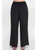 Plus Size Smocked Wide-Leg Pant