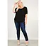 Plus Size Dolman Tee with Back Cutout - Black