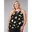 Plus Size Cami Top Lemon Print - Black