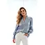Daisy Embroidered Blouse - Blue