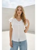 Samba Ruffled Lace Top - White