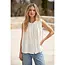 Siara Flowy Sleeveless Top - White
