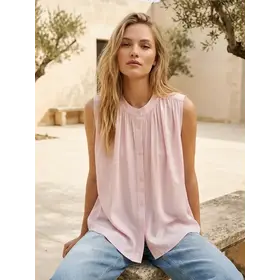 Siara Flowy Sleeveless Top - Pink