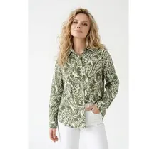 Siya Printed Graphic Shirt - Green