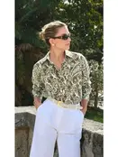 Siya Printed Graphic Shirt - Green