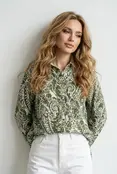 Siya Printed Graphic Shirt - Green