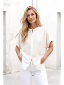 Shree Short Sleeve Blouse - White