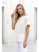 Shree Short Sleeve Blouse - White