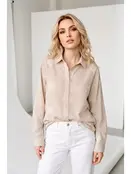 Sabill Embroidered Button Up - Beige