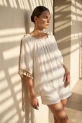 Sherese Bohemian Blouse - Ecru