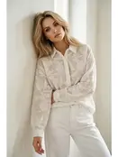 Shery Sheer Floral Blouse - White