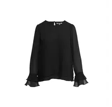 Nia Sheer Ruffle Blouse