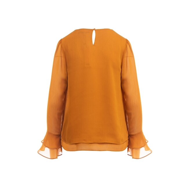 Nia Sheer Ruffle Blouse