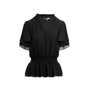 Noa Bell Sleeve Blouse - Black